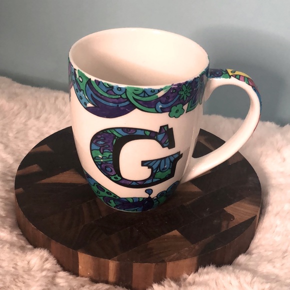 Monogrammed hand painted mug by Cypress Home ‘G’ - Picture 1 of 11